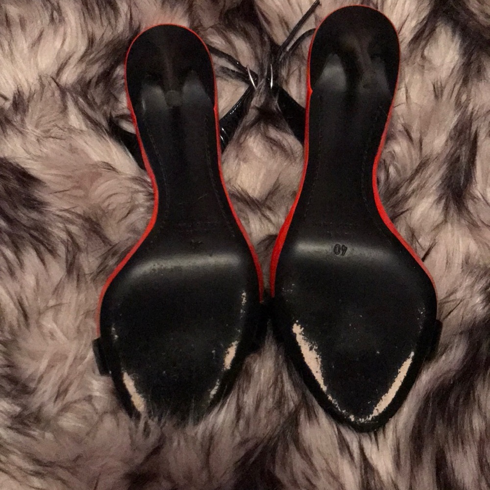 Red and black Giuseppe Zanotti sling back sandals - Picture 3 of 3